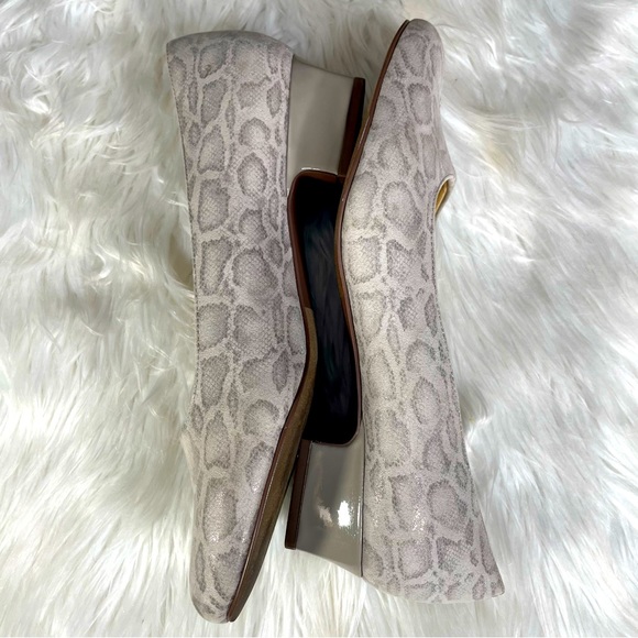 Trotters Doris Leather Pumps Grey Snake Print Sz. 10.5 - Picture 6 of 11